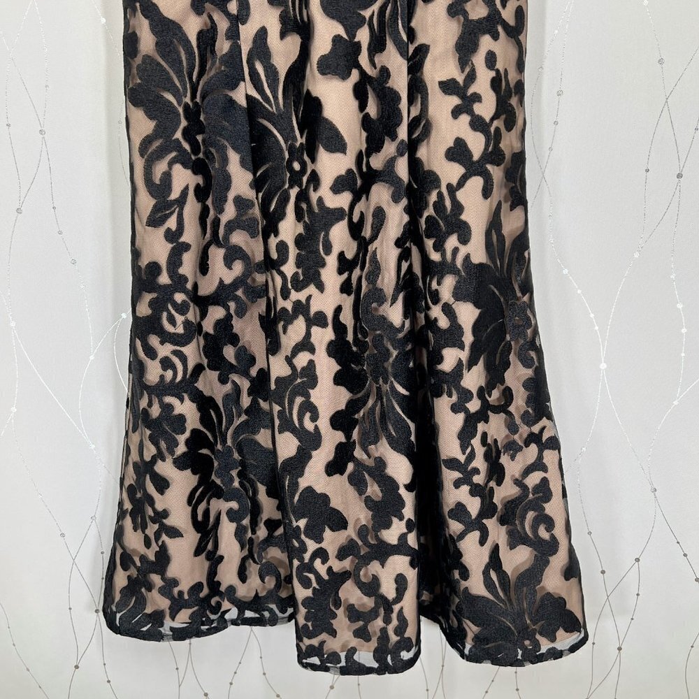 NWT Lovers + Friends Black Lace Beige Formal Gown $348 - Picture 12 of 15